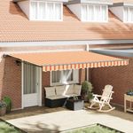 Casa si Gradina - Gradina si terasa - Umbrele si pavilioane - Pavilioane - Cortina Retractabila Manual Galben si portocalie 450x300 cm - Infinity.ro