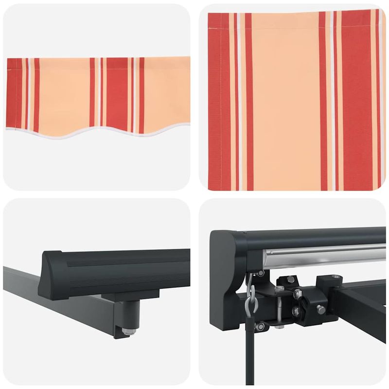 Casa si Gradina - Gradina si terasa - Umbrele si pavilioane - Pavilioane - Cortina Retractabila Manual Galben si portocalie 450x300 cm - Infinity.ro