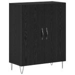 Casa si Gradina - Mobilier - Comode si corpuri - Comode - Bufet Stejar Negru 69.5x34x180 cm Lemn tehnic - Infinity.ro