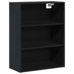 Casa si Gradina - Mobilier - Comode si corpuri - Comode - Bufet Stejar Negru 69.5x34x180 cm Lemn tehnic - Infinity.ro