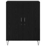 Casa si Gradina - Mobilier - Comode si corpuri - Comode - Bufet Stejar Negru 69.5x34x180 cm Lemn tehnic - Infinity.ro