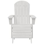 Casa si Gradina - Gradina si terasa - Mobilier exterior - Scaune si sezlonguri gradina - scaune Adirondack  cu suport pentru picioare 2 pcs alb HDPE - Infinity.ro