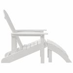 Casa si Gradina - Gradina si terasa - Mobilier exterior - Scaune si sezlonguri gradina - scaune Adirondack  cu suport pentru picioare 2 pcs alb HDPE - Infinity.ro