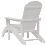 Casa si Gradina - Gradina si terasa - Mobilier exterior - Scaune si sezlonguri gradina - scaune Adirondack  cu suport pentru picioare 2 pcs alb HDPE - Infinity.ro