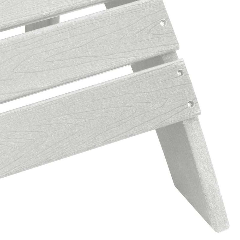 Casa si Gradina - Gradina si terasa - Mobilier exterior - Scaune si sezlonguri gradina - scaune Adirondack  cu suport pentru picioare 2 pcs alb HDPE - Infinity.ro
