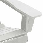 Casa si Gradina - Gradina si terasa - Mobilier exterior - Scaune si sezlonguri gradina - scaune Adirondack  cu suport pentru picioare 2 pcs alb HDPE - Infinity.ro
