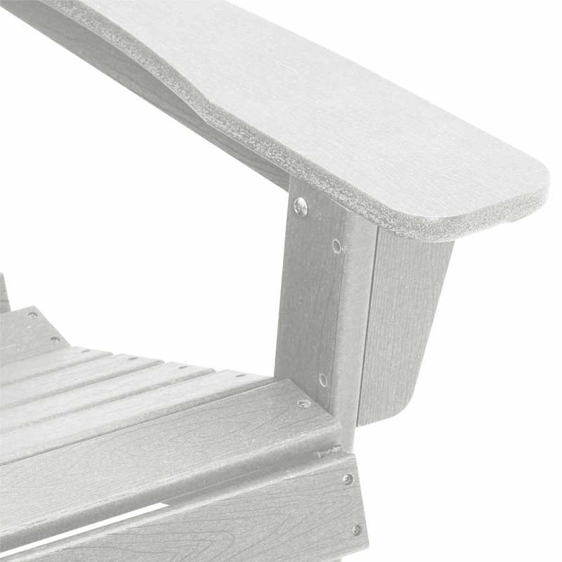 Casa si Gradina - Gradina si terasa - Mobilier exterior - Scaune si sezlonguri gradina - scaune Adirondack  cu suport pentru picioare 2 pcs alb HDPE - Infinity.ro