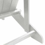 Casa si Gradina - Gradina si terasa - Mobilier exterior - Scaune si sezlonguri gradina - scaune Adirondack  cu suport pentru picioare 2 pcs alb HDPE - Infinity.ro