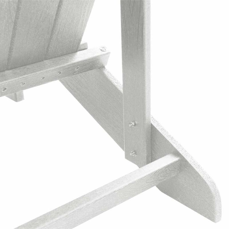 Casa si Gradina - Gradina si terasa - Mobilier exterior - Scaune si sezlonguri gradina - scaune Adirondack  cu suport pentru picioare 2 pcs alb HDPE - Infinity.ro