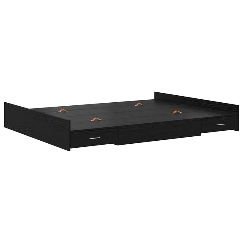 Casa si Gradina - Mobilier - Paturi si accesorii - Paturi - Cadru de pat cu depozitare cu sertar Stejar negru 140 x 190 cm - Infinity.ro