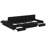 Casa si Gradina - Mobilier - Paturi si accesorii - Paturi - Cadru de pat cu depozitare cu sertar Stejar negru 140 x 190 cm - Infinity.ro