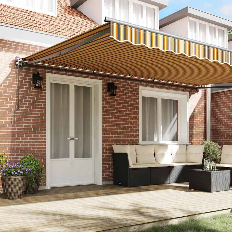Casa si Gradina - Gradina si terasa - Umbrele si pavilioane - Pavilioane - Cortina Retractabila Manual Albastru Marin 500x300 cm - Infinity.ro