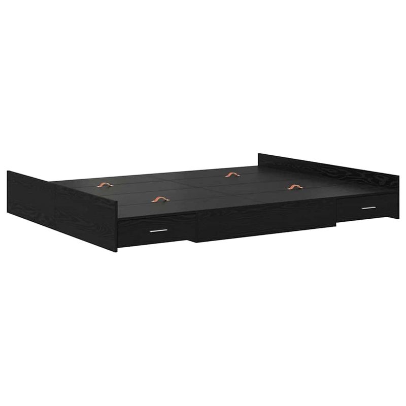 Casa si Gradina - Mobilier - Paturi si accesorii - Paturi - Cadru de pat cu depozitare cu sertar Stejar negru 140 x 190 cm - Infinity.ro