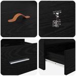 Casa si Gradina - Mobilier - Paturi si accesorii - Paturi - Cadru de pat cu depozitare cu sertar Stejar negru 140 x 190 cm - Infinity.ro
