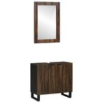 Casa si Gradina - Mobilier - Seturi de mobilier - Seturi baie - Set de mobilier pentru baie cu raft 2 pcs Culoare Nuc Standard - Infinity.ro