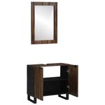 Casa si Gradina - Mobilier - Seturi de mobilier - Seturi baie - Set de mobilier pentru baie cu raft 2 pcs Culoare Nuc Standard - Infinity.ro
