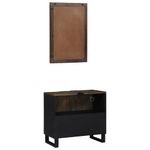 Casa si Gradina - Mobilier - Seturi de mobilier - Seturi baie - Set de mobilier pentru baie cu raft 2 pcs Culoare Nuc Standard - Infinity.ro