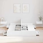 Casa si Gradina - Mobilier - Paturi si accesorii - Paturi - Cadru de pat cu depozitare cu sertar cu headboard cu depozitare Alb 140 x 200 cm - Infinity.ro