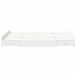Casa si Gradina - Mobilier - Paturi si accesorii - Paturi - Cadru de pat cu depozitare cu sertar cu headboard cu depozitare Alb 140 x 200 cm - Infinity.ro