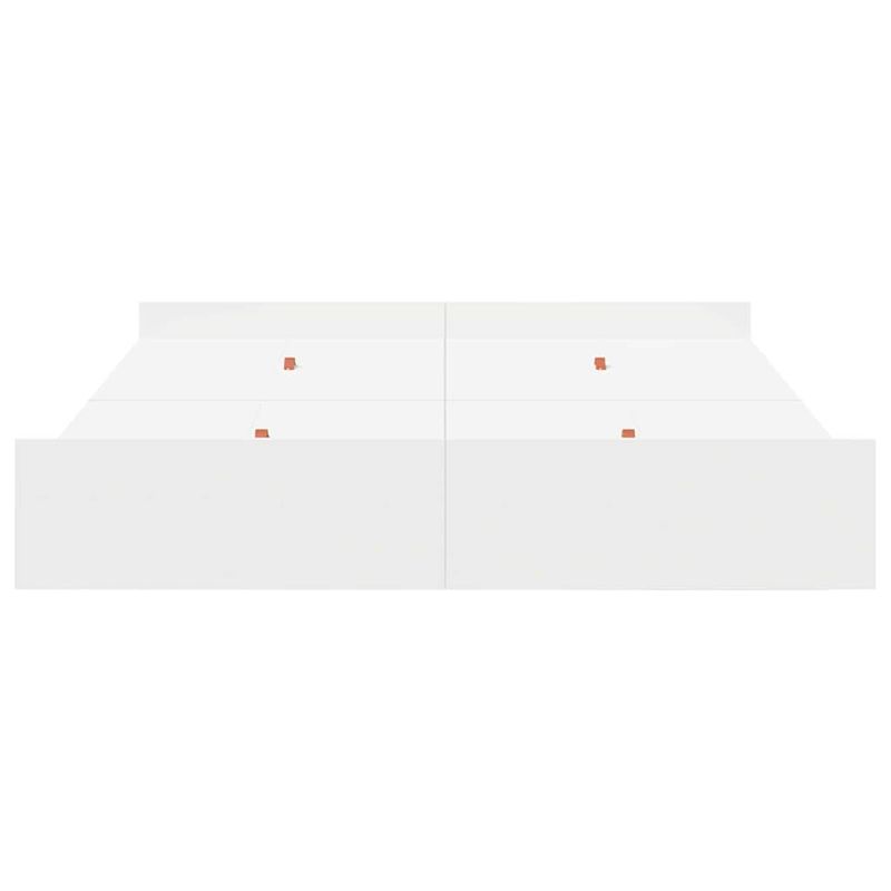 Casa si Gradina - Mobilier - Paturi si accesorii - Paturi - Cadru de pat cu depozitare cu sertar cu headboard cu depozitare Alb 140 x 200 cm - Infinity.ro