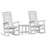 Casa si Gradina - Gradina si terasa - Mobilier exterior - Scaune si sezlonguri gradina - Set lounge 3 piese gradina  Alb HDPE - Infinity.ro