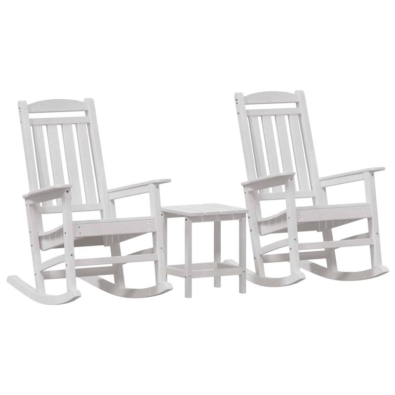 Casa si Gradina - Gradina si terasa - Mobilier exterior - Scaune si sezlonguri gradina - Set lounge 3 piese gradina  Alb HDPE - Infinity.ro