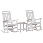 Casa si Gradina - Gradina si terasa - Mobilier exterior - Scaune si sezlonguri gradina - Set lounge 3 piese gradina  Alb HDPE - Infinity.ro