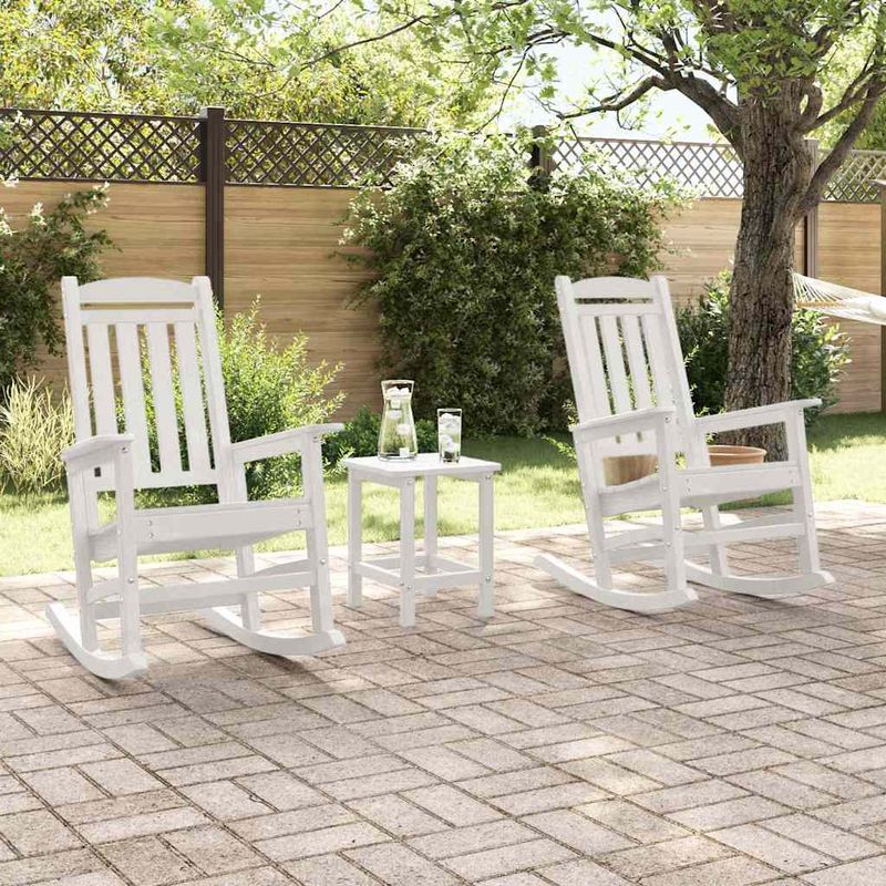 Casa si Gradina - Gradina si terasa - Mobilier exterior - Scaune si sezlonguri gradina - Set lounge 3 piese gradina  Alb HDPE - Infinity.ro