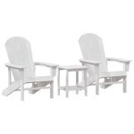 Casa si Gradina - Gradina si terasa - Mobilier exterior - Scaune si sezlonguri gradina - Set lounge gradina 3 piese  Alb HDPE - Infinity.ro