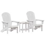 Casa si Gradina - Gradina si terasa - Mobilier exterior - Scaune si sezlonguri gradina - Set lounge gradina 3 piese  Alb HDPE - Infinity.ro