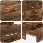 Casa si Gradina - Mobilier - Paturi si accesorii - Paturi - Cadru de pat cu depozitare Stejar afumat 135 x 190 cm Lemn - Infinity.ro