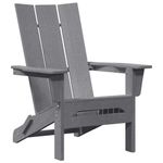 Casa si Gradina - Gradina si terasa - Mobilier exterior - Scaune si sezlonguri gradina - Scaune Adirondack pliabile  2 buc gri deschis 74.5x80.5x90 cm HDPE - Infinity.ro