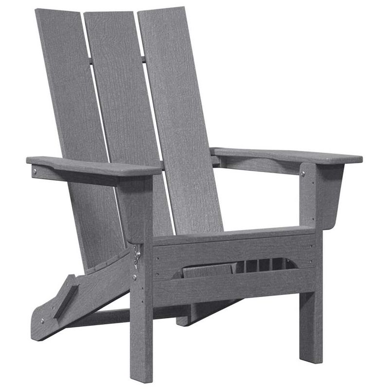 Casa si Gradina - Gradina si terasa - Mobilier exterior - Scaune si sezlonguri gradina - Scaune Adirondack pliabile  2 buc gri deschis 74.5x80.5x90 cm HDPE - Infinity.ro