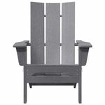 Casa si Gradina - Gradina si terasa - Mobilier exterior - Scaune si sezlonguri gradina - Scaune Adirondack pliabile  2 buc gri deschis 74.5x80.5x90 cm HDPE - Infinity.ro