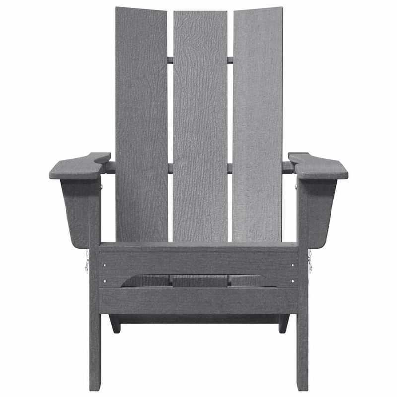 Casa si Gradina - Gradina si terasa - Mobilier exterior - Scaune si sezlonguri gradina - Scaune Adirondack pliabile  2 buc gri deschis 74.5x80.5x90 cm HDPE - Infinity.ro