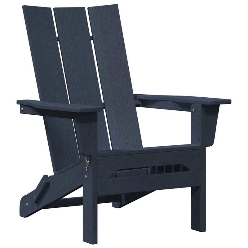 Casa si Gradina - Gradina si terasa - Mobilier exterior - Scaune si sezlonguri gradina - Scaune pliabile Adirondack  2 pcs Bleumarin 74.5x80.5x90 cm HDPE - Infinity.ro