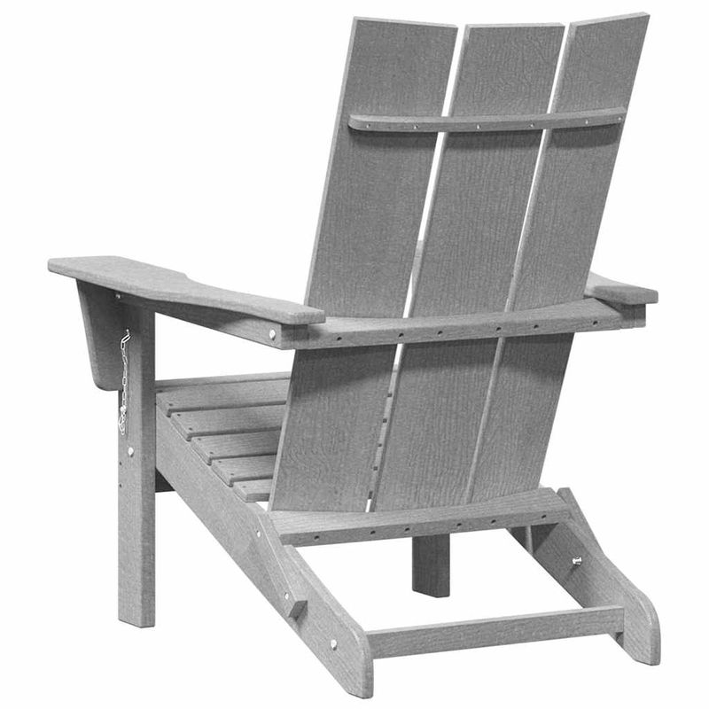 Casa si Gradina - Gradina si terasa - Mobilier exterior - Scaune si sezlonguri gradina - Scaune Adirondack pliabile  2 buc gri deschis 74.5x80.5x90 cm HDPE - Infinity.ro