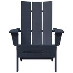 Casa si Gradina - Gradina si terasa - Mobilier exterior - Scaune si sezlonguri gradina - Scaune pliabile Adirondack  2 pcs Bleumarin 74.5x80.5x90 cm HDPE - Infinity.ro