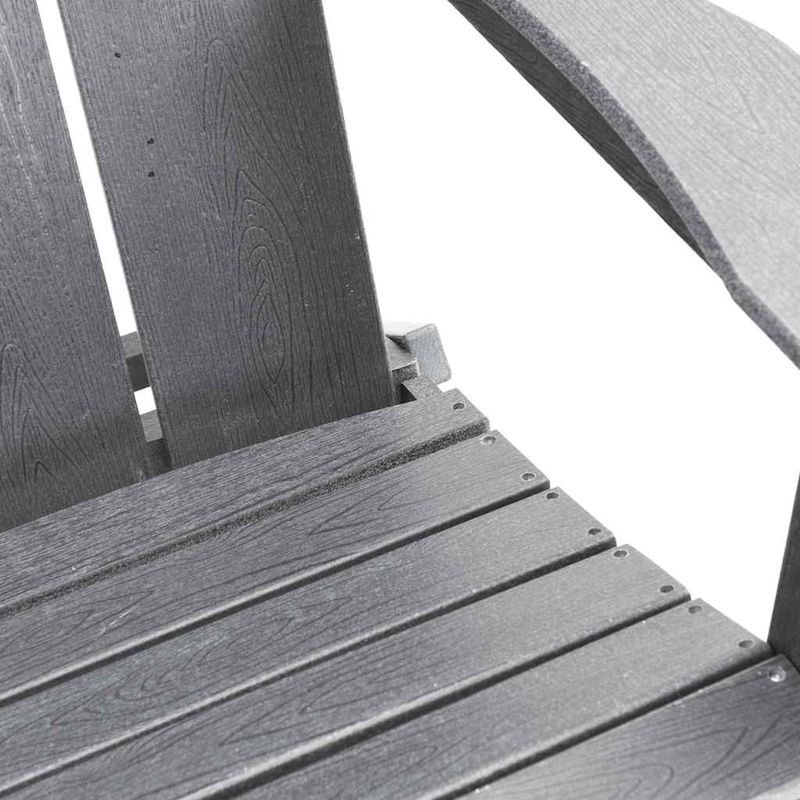 Casa si Gradina - Gradina si terasa - Mobilier exterior - Scaune si sezlonguri gradina - Scaune Adirondack pliabile  2 buc gri deschis 74.5x80.5x90 cm HDPE - Infinity.ro