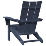 Casa si Gradina - Gradina si terasa - Mobilier exterior - Scaune si sezlonguri gradina - Scaune pliabile Adirondack  2 pcs Bleumarin 74.5x80.5x90 cm HDPE - Infinity.ro