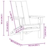 Casa si Gradina - Gradina si terasa - Mobilier exterior - Scaune si sezlonguri gradina - Scaune Adirondack pliabile  2 buc gri deschis 74.5x80.5x90 cm HDPE - Infinity.ro