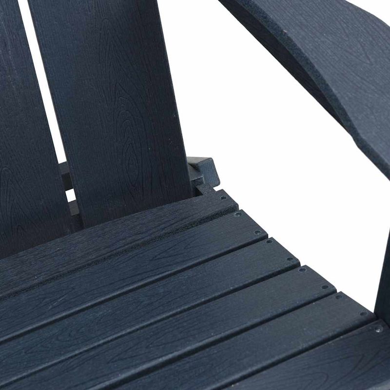 Casa si Gradina - Gradina si terasa - Mobilier exterior - Scaune si sezlonguri gradina - Scaune pliabile Adirondack  2 pcs Bleumarin 74.5x80.5x90 cm HDPE - Infinity.ro