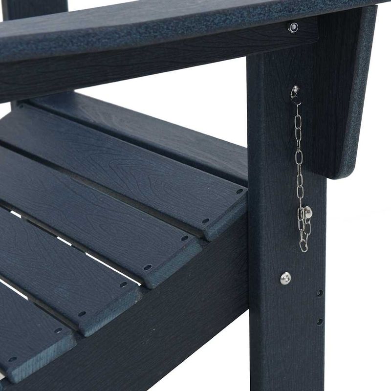 Casa si Gradina - Gradina si terasa - Mobilier exterior - Scaune si sezlonguri gradina - Scaune pliabile Adirondack  2 pcs Bleumarin 74.5x80.5x90 cm HDPE - Infinity.ro