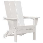 Casa si Gradina - Gradina si terasa - Mobilier exterior - Scaune si sezlonguri gradina - Scaune Adirondack pliabile  2 bucati Alb 74.5x80.5x90 cm HDPE - Infinity.ro
