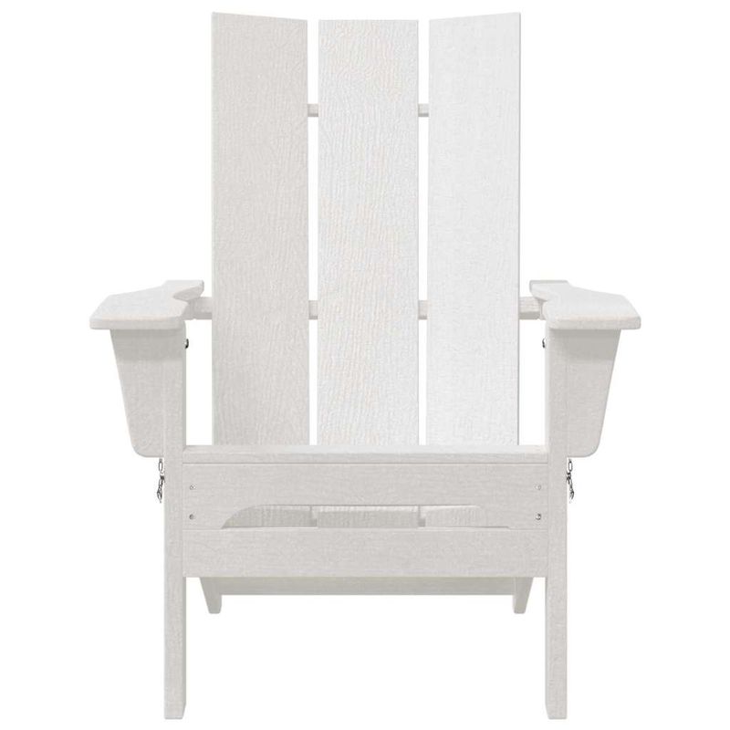 Casa si Gradina - Gradina si terasa - Mobilier exterior - Scaune si sezlonguri gradina - Scaune Adirondack pliabile  2 bucati Alb 74.5x80.5x90 cm HDPE - Infinity.ro