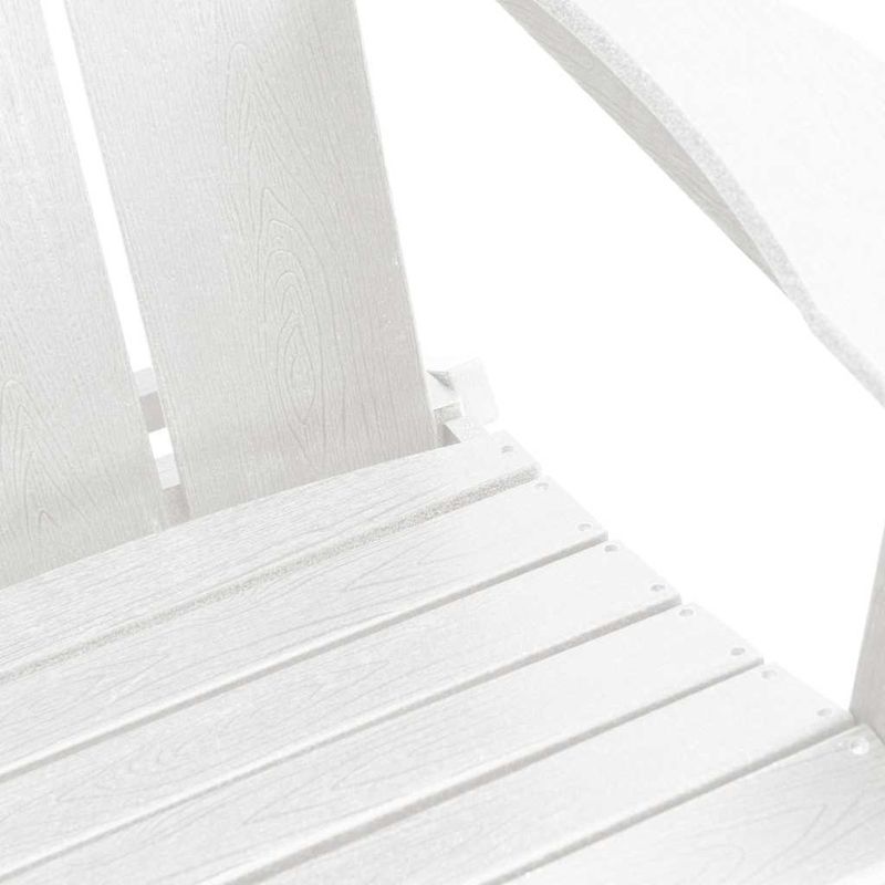 Casa si Gradina - Gradina si terasa - Mobilier exterior - Scaune si sezlonguri gradina - Scaune Adirondack pliabile  2 bucati Alb 74.5x80.5x90 cm HDPE - Infinity.ro
