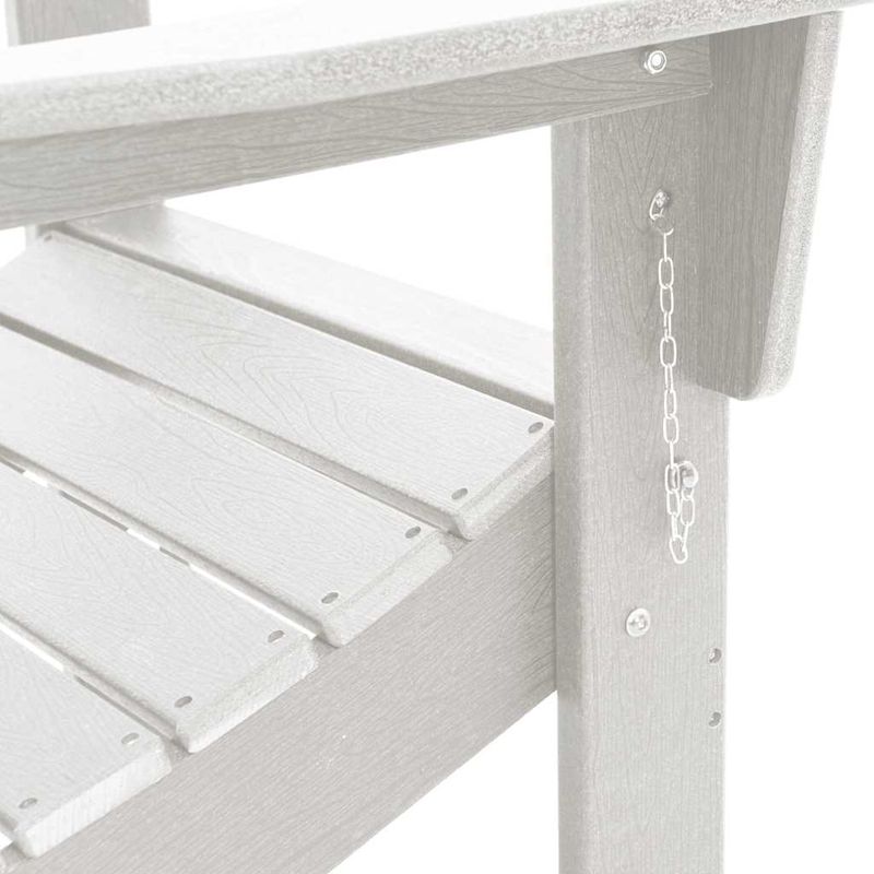 Casa si Gradina - Gradina si terasa - Mobilier exterior - Scaune si sezlonguri gradina - Scaune Adirondack pliabile  2 bucati Alb 74.5x80.5x90 cm HDPE - Infinity.ro