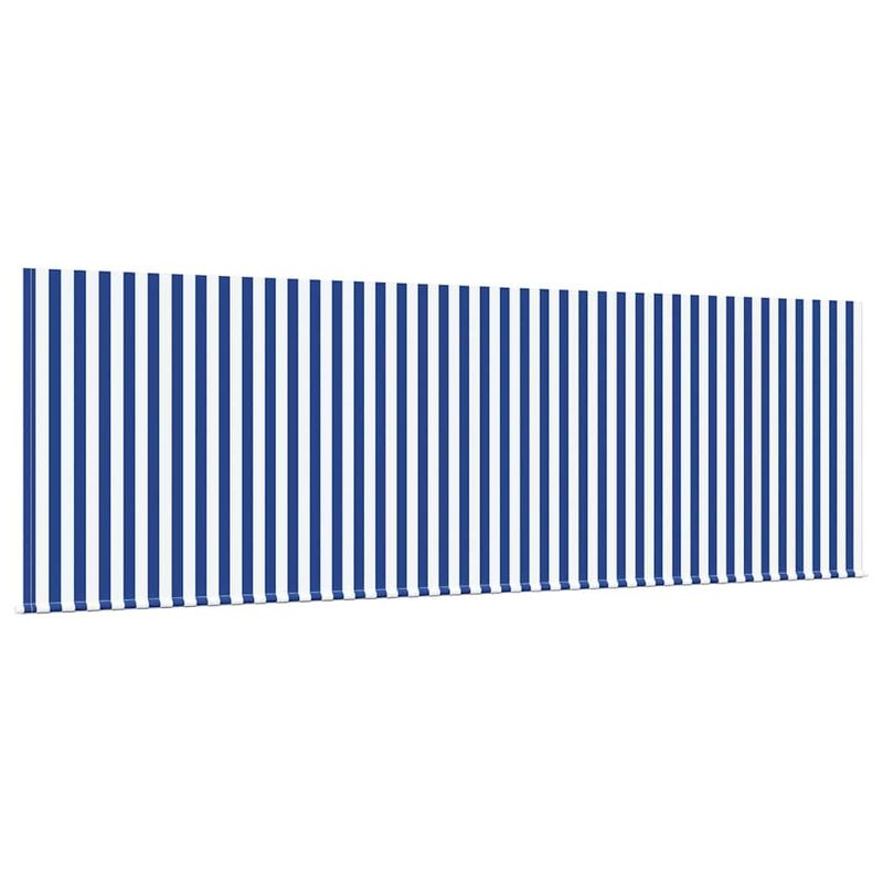 Casa si Gradina - Gradina si terasa - Umbrele si pavilioane - Pavilioane - Cortina Retractabila Manual Albastru si alb Alb 350 x 200 cm - Infinity.ro