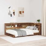 Casa si Gradina - Mobilier - Paturi si accesorii - Accesorii paturi - Tablie de pat cu LED, gri inchis, 93x16x118/128 cm, textil - Infinity.ro