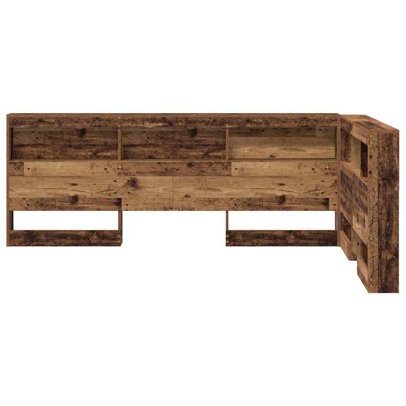 Casa si Gradina - Mobilier - Paturi si accesorii - Accesorii paturi - Tablie de pat cu LED, gri inchis, 93x16x118/128 cm, textil - Infinity.ro